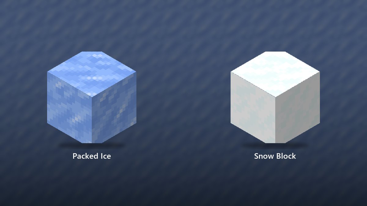 New packed ice and snow brick variants offer full building sets for arctic architecture.